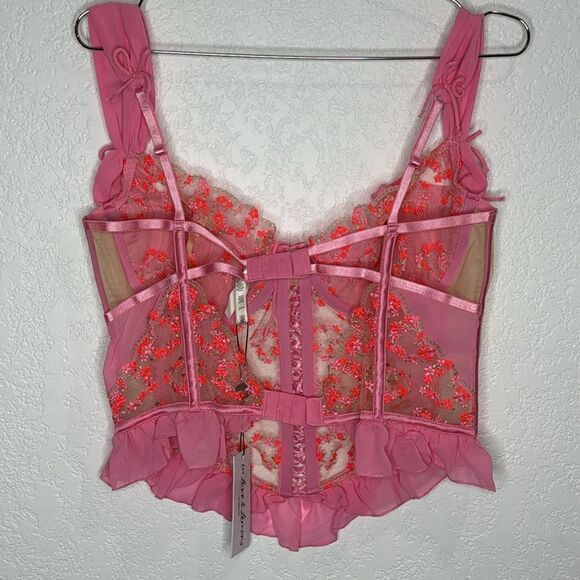 NWT For Love and Lemons Bouquet Embroidery Corset XL - Picture 7 of 11